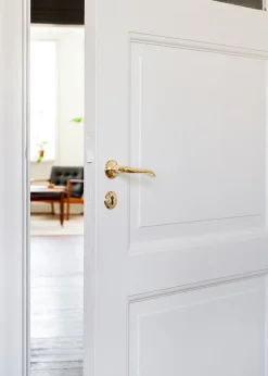 Trycke Alvhem Byggfabriken mässing rosett